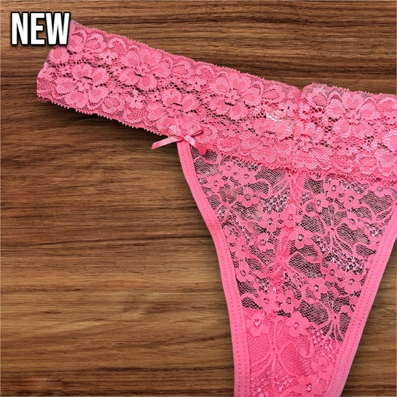 New Sexy Lace Baby pink Thong Panty - Picture 2 of 5